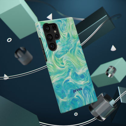 Impact-Resistant Phone Case — Teal Green Marble Swirl
