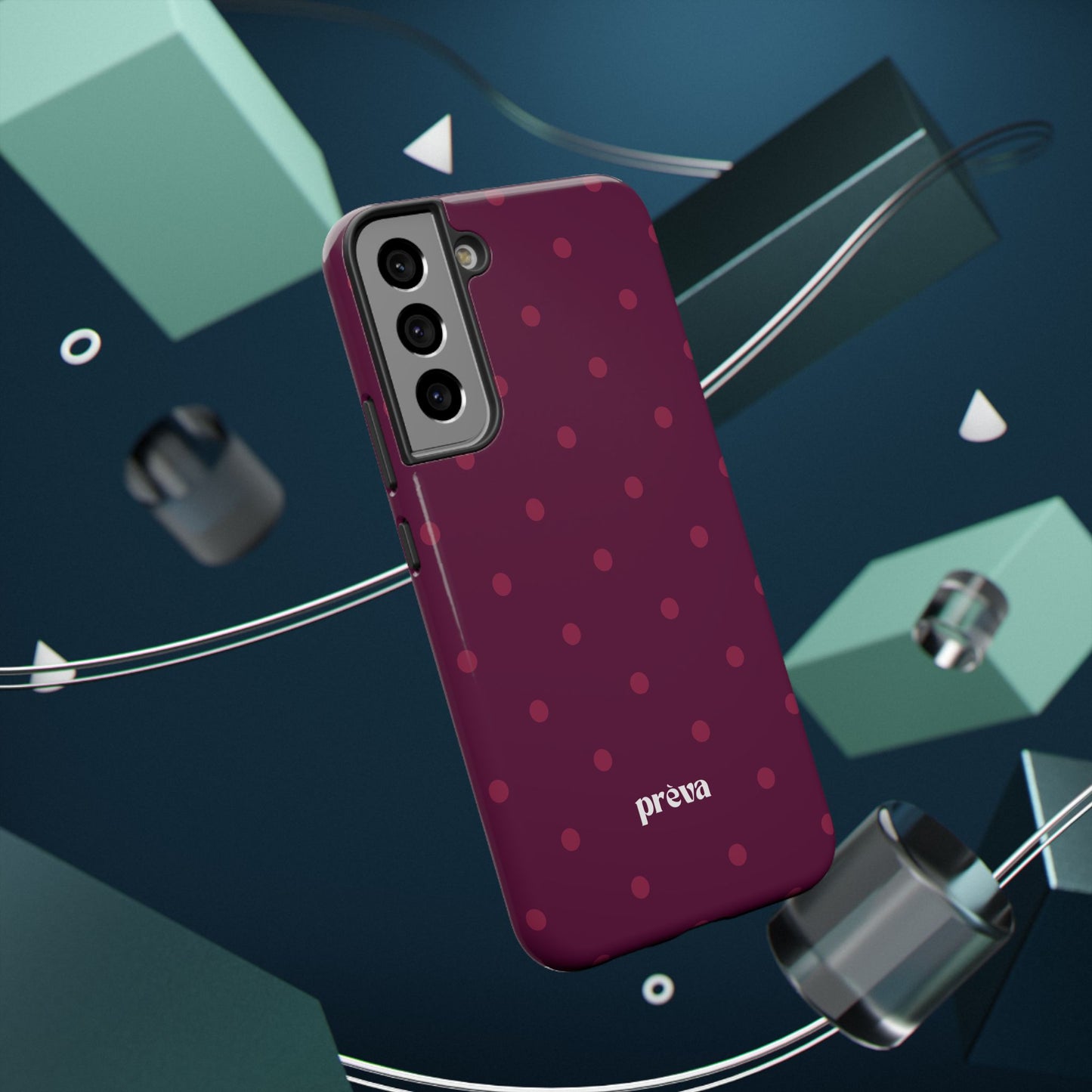 Maroon Polka Dots Phone Case