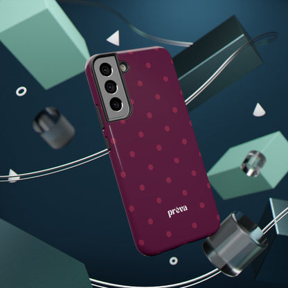 Maroon Polka Dots Phone Case
