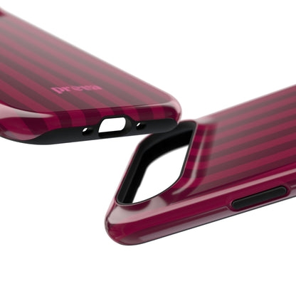 Burgandy Stripes x Ava Dudderar Phone Case