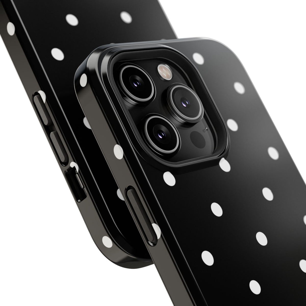 Black with White Polka Dots Phone Case