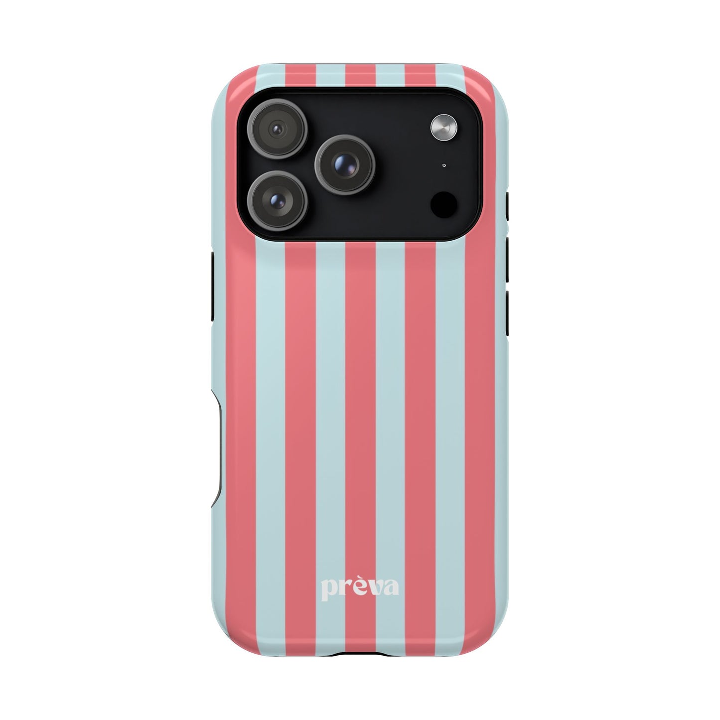 Coral & Teal Stripes Phone Case