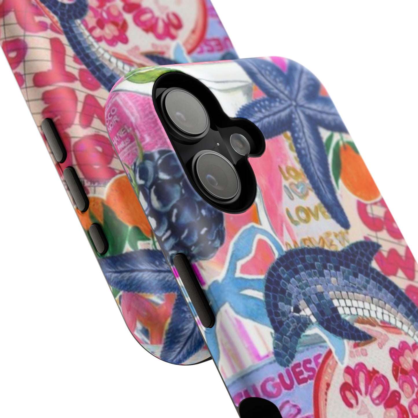 Dolphin Tropics Collage Phone Case