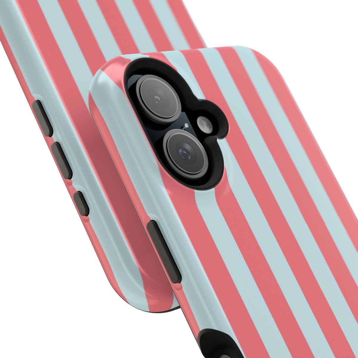 Coral & Teal Stripes Phone Case