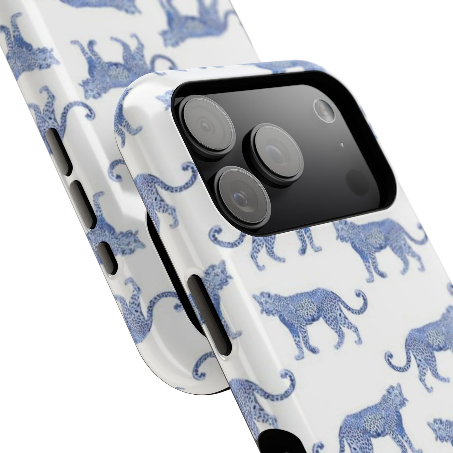 Blue Leopard Pattern Phone Case