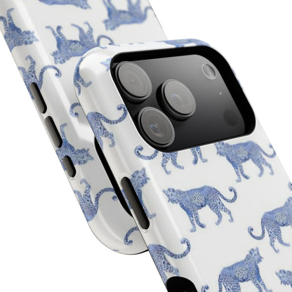 Blue Leopard Pattern Phone Case