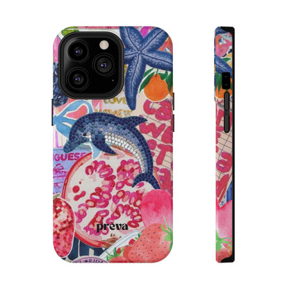 Dolphin Tropics Collage Phone Case