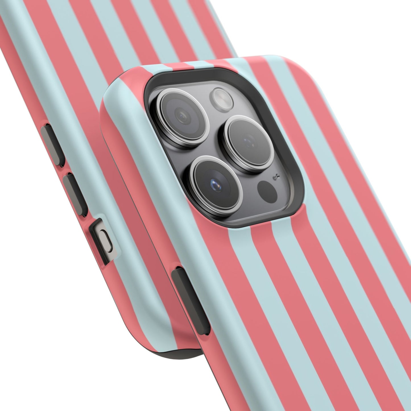 Coral & Teal Stripes Phone Case