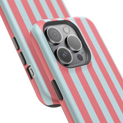 Coral & Teal Stripes Phone Case