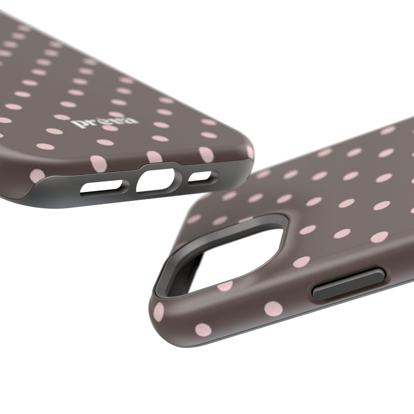 Brown and Pink Polka Dot Phone Case