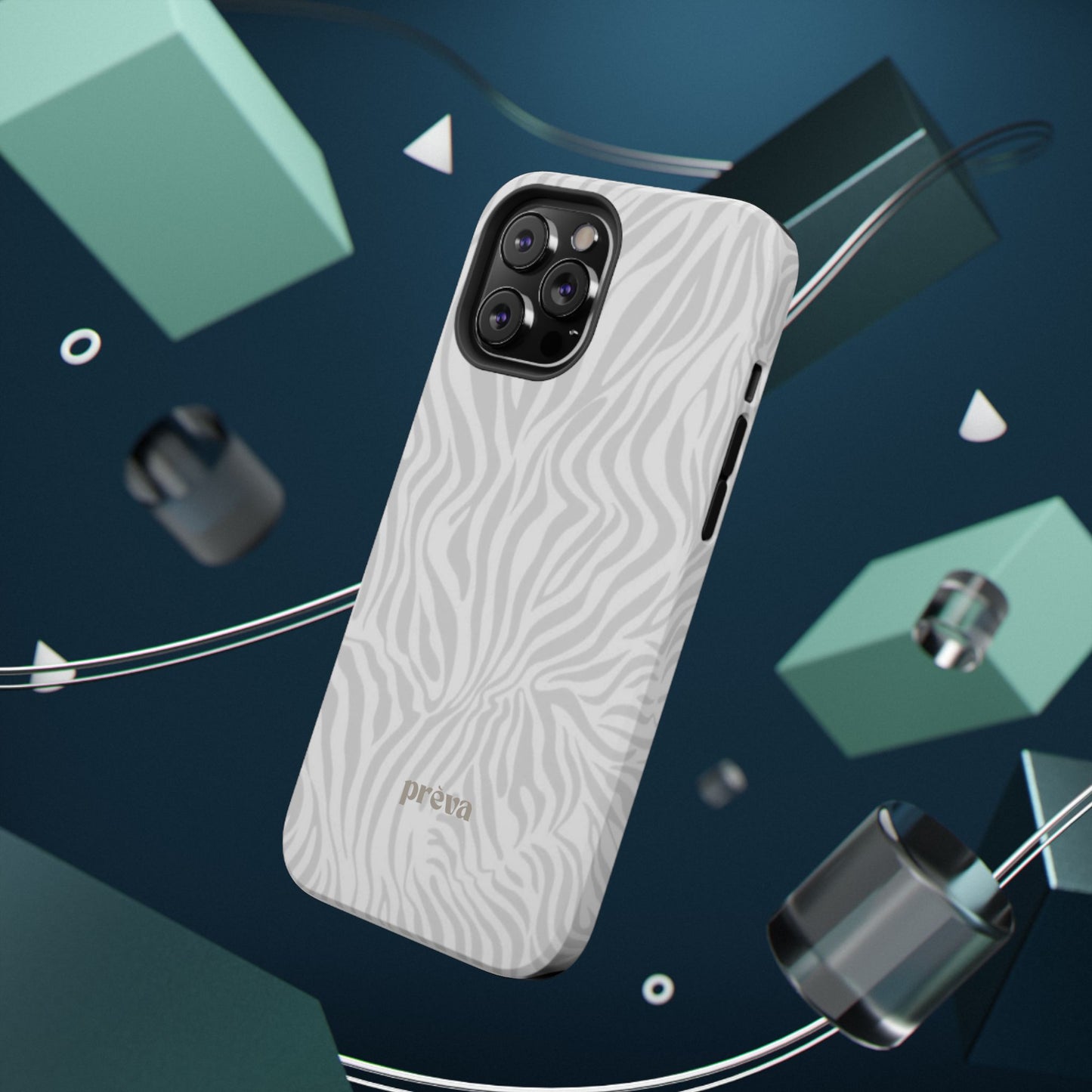 Zebra White Wave Phone Case