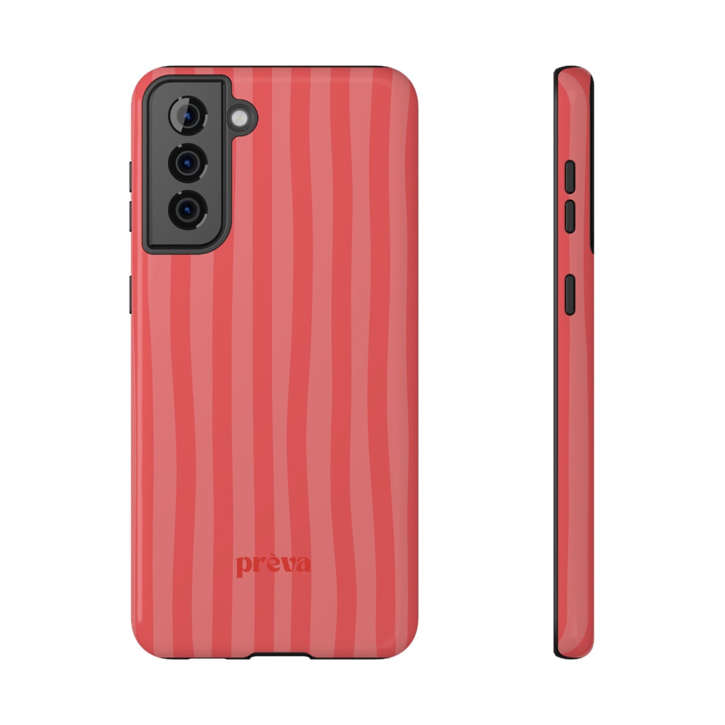 Coral Stipes Phone Case