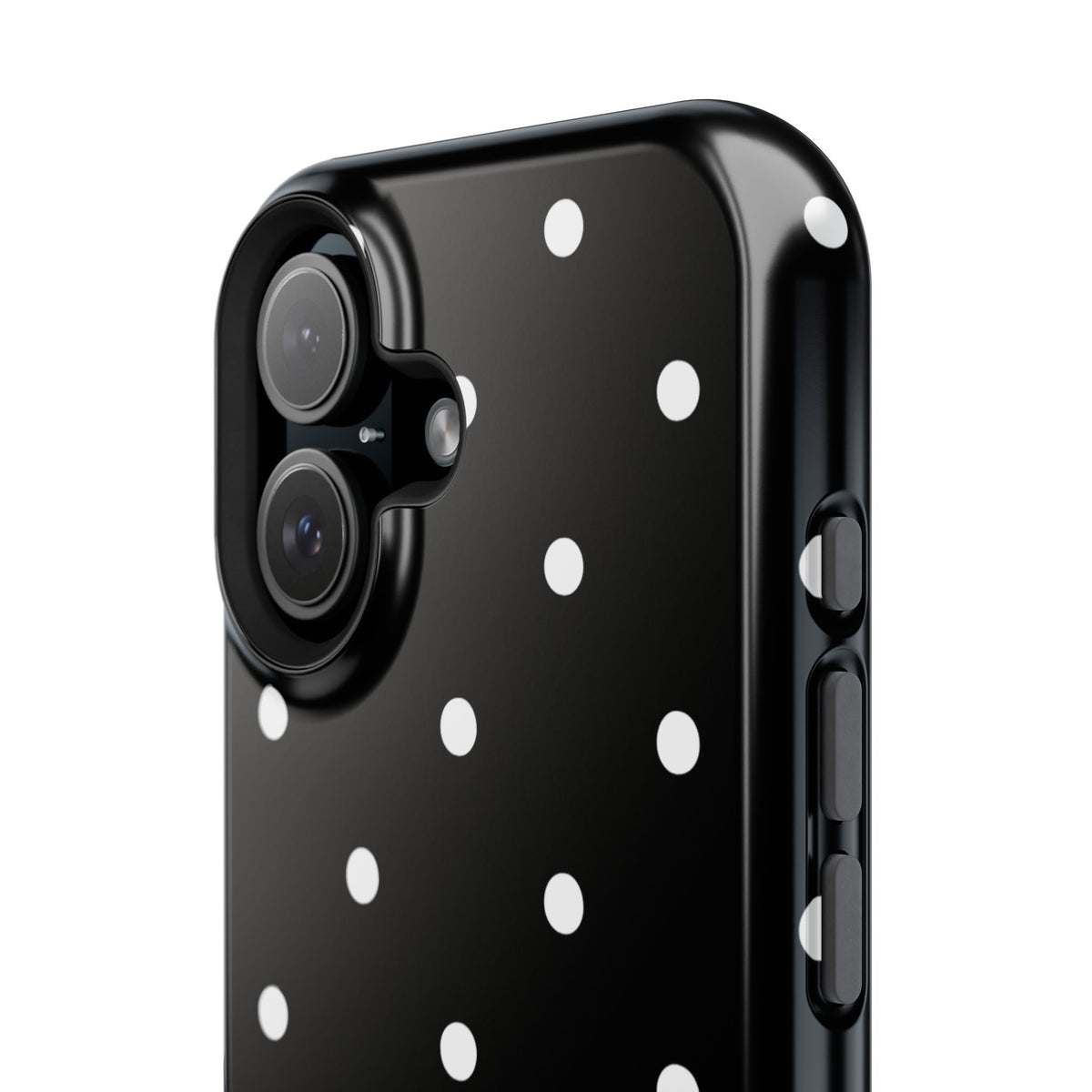 Black with White Polka Dots Phone Case