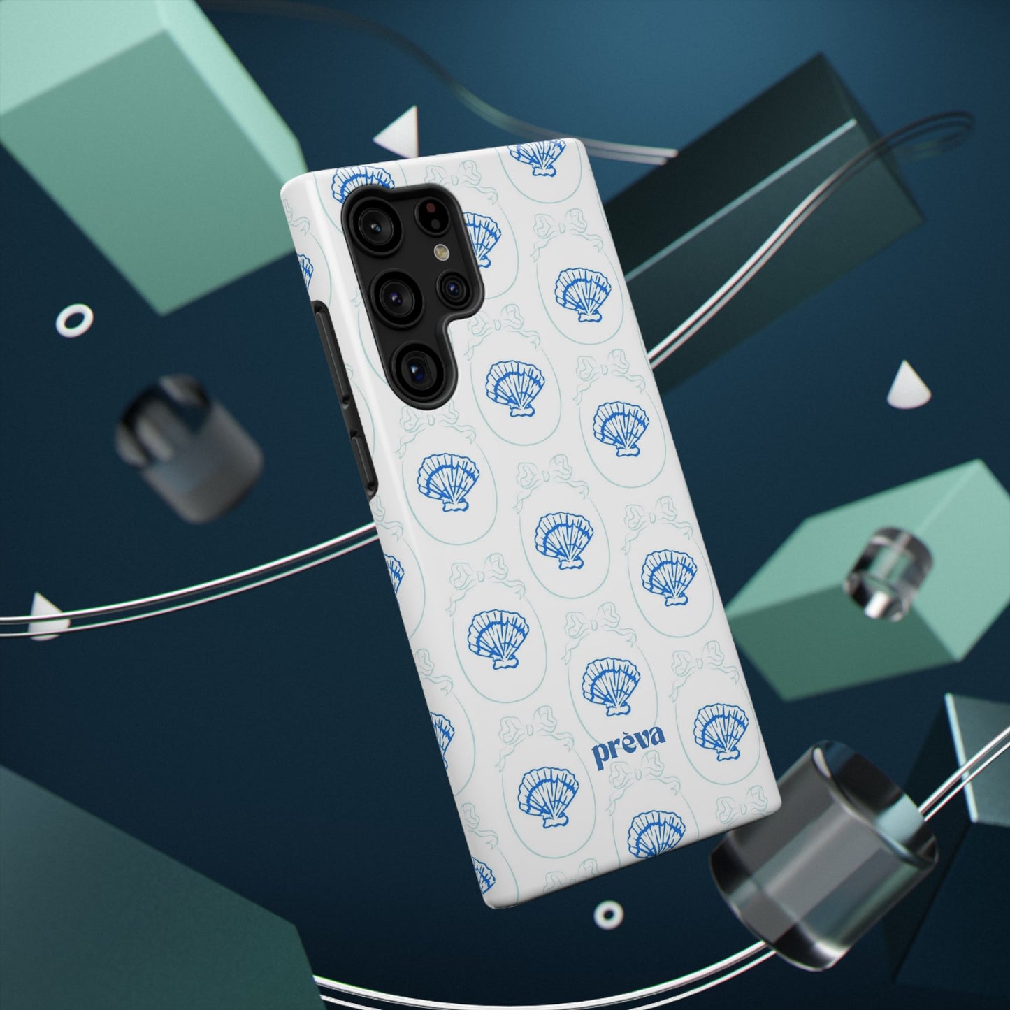 Fancy Teal Shell Phone Case