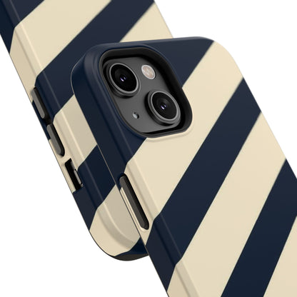 Striped Navy & Cream Phone Case