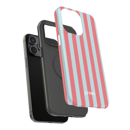 Coral & Teal Stripes Phone Case