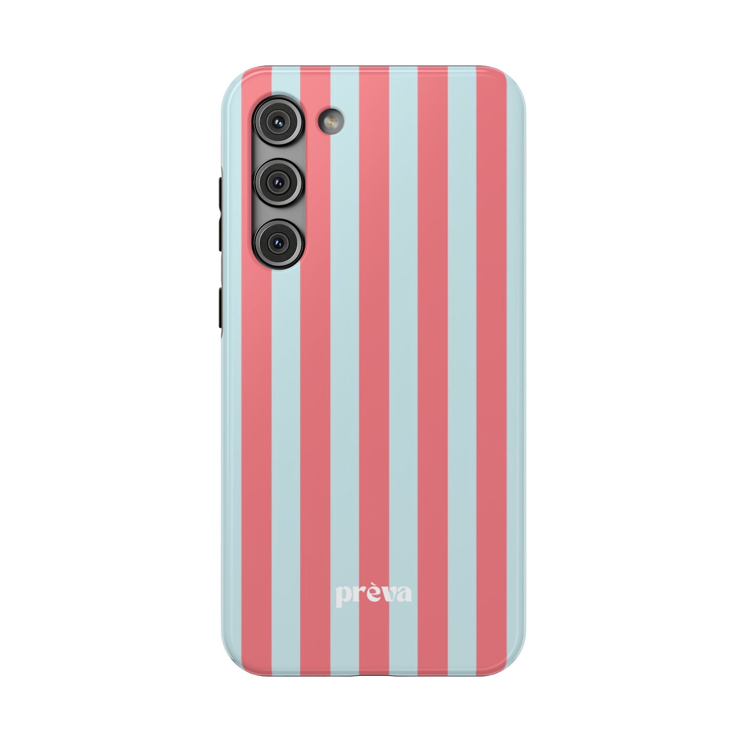 Coral & Teal Stripes Phone Case