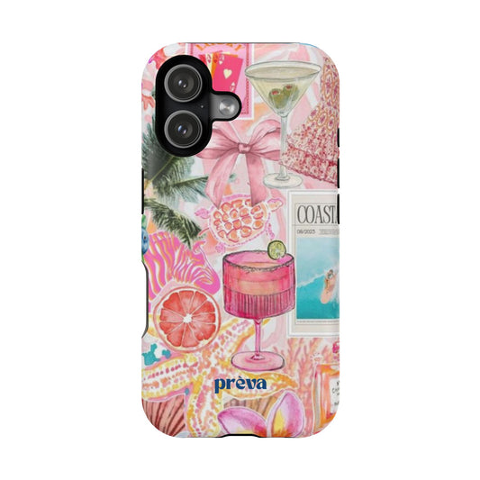 Pink Cocktail Collage Phone Case