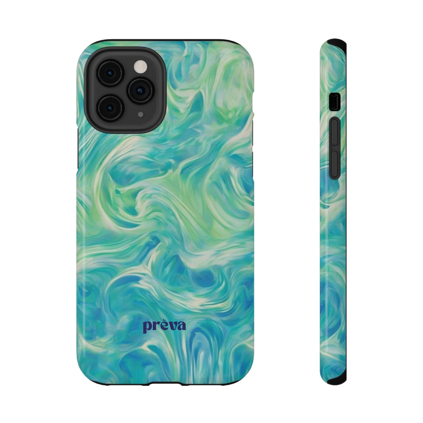 Teal & Green Swirl Phone Case