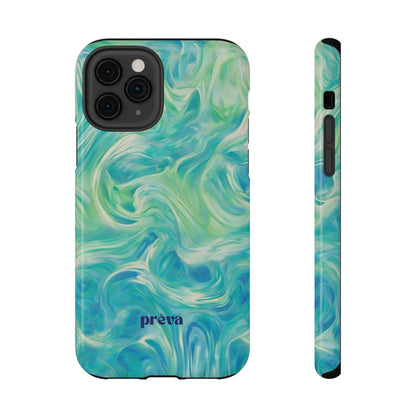 Teal & Green Swirl Phone Case