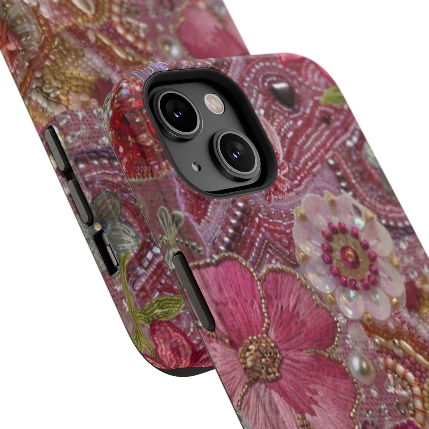 Floral Embroidery Phone Case
