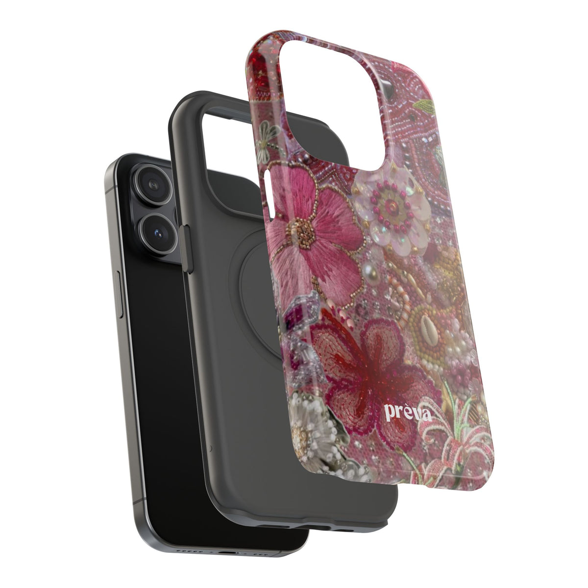 Floral Embroidery Phone Case