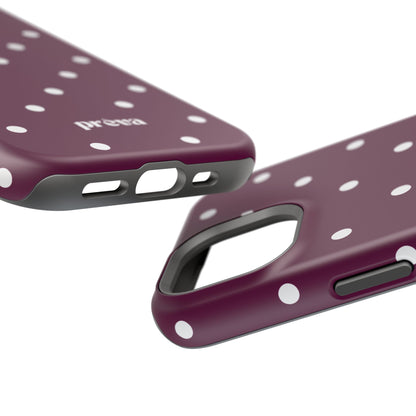 Maroon Polka Dot Phone Case