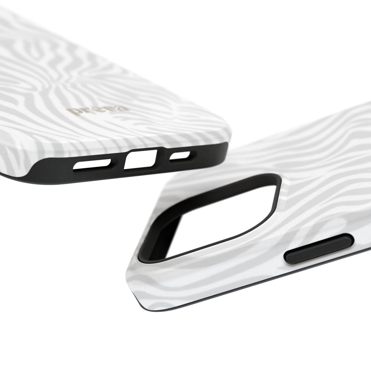 Zebra White Wave Phone Case
