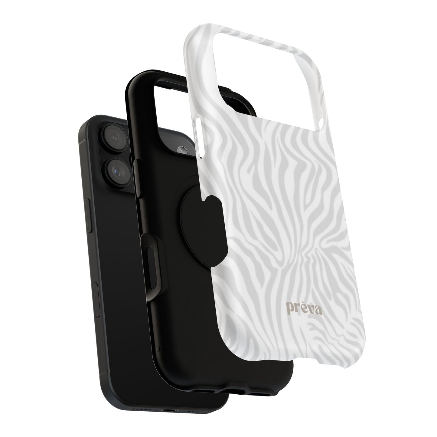 Zebra White Wave Phone Case