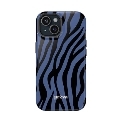 Blue & Black Zebra Stripe Phone Case