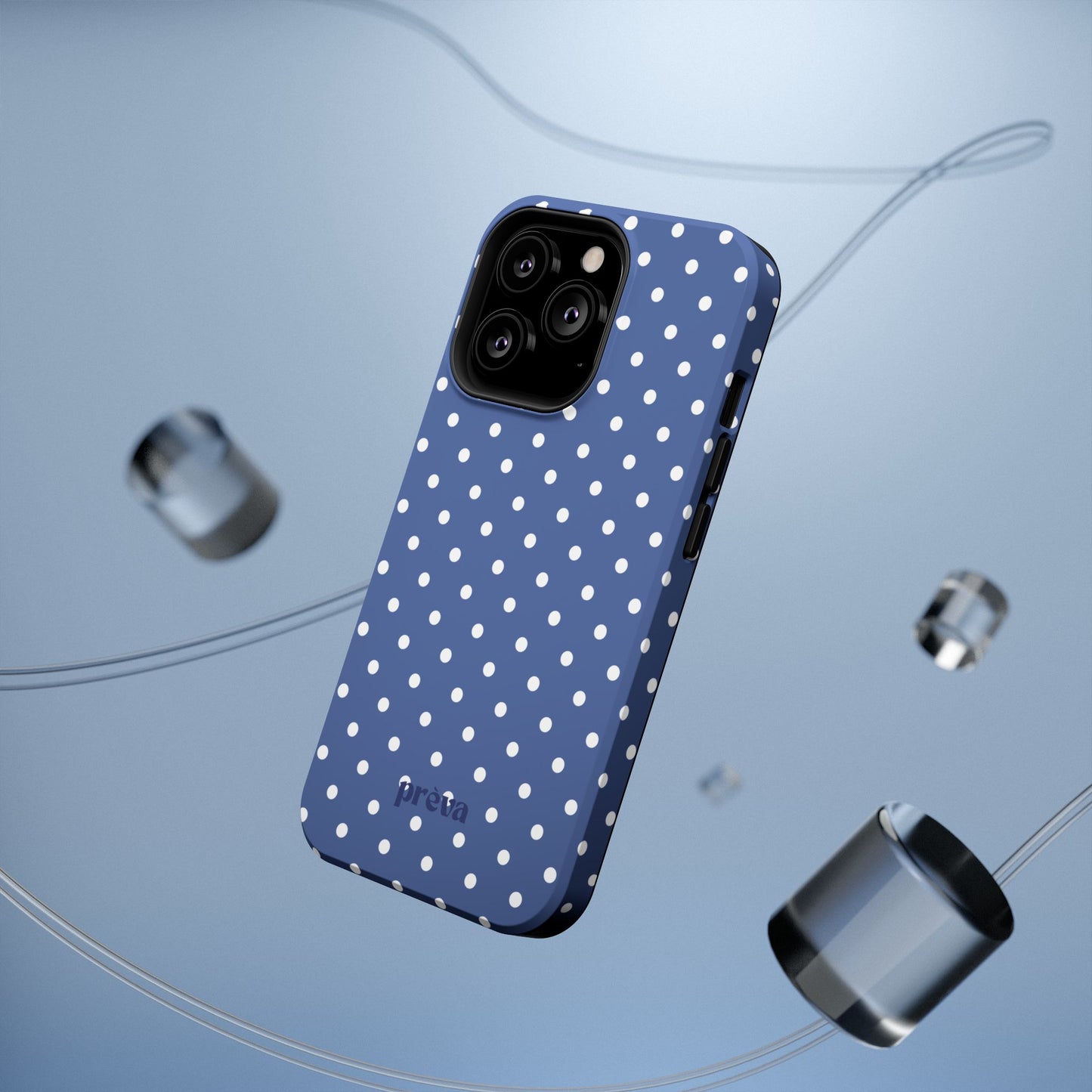 Navy Polka Dot Phone Case