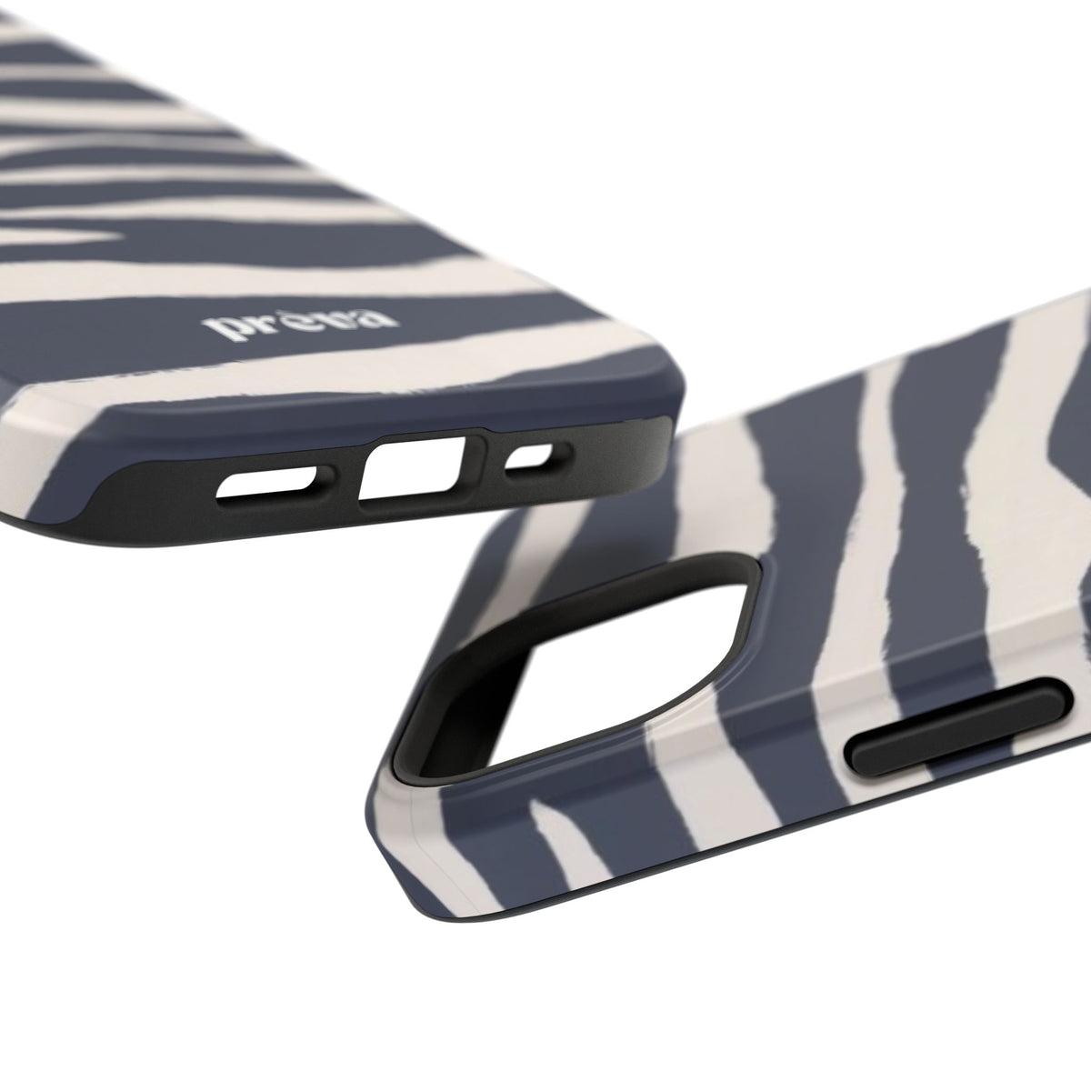 Navy & Cream Zebra Phone Case