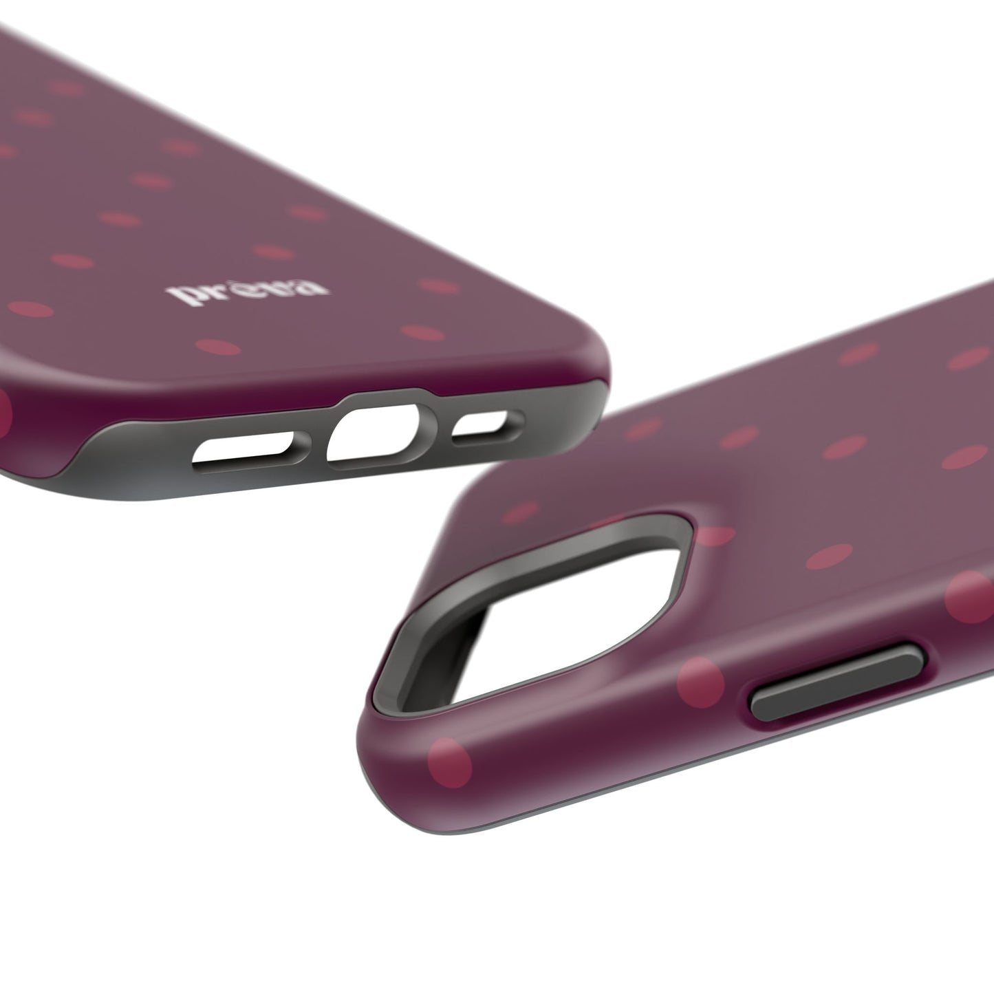 Maroon Polka Dots Phone Case