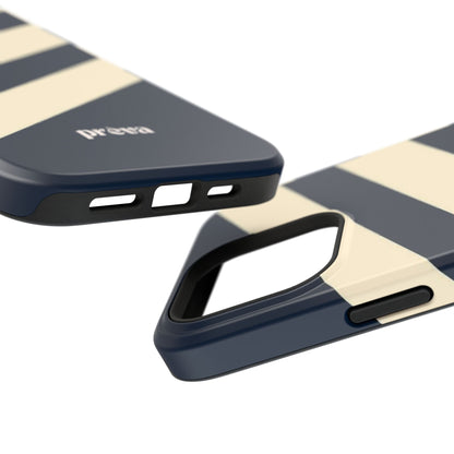 Striped Navy & Cream Phone Case