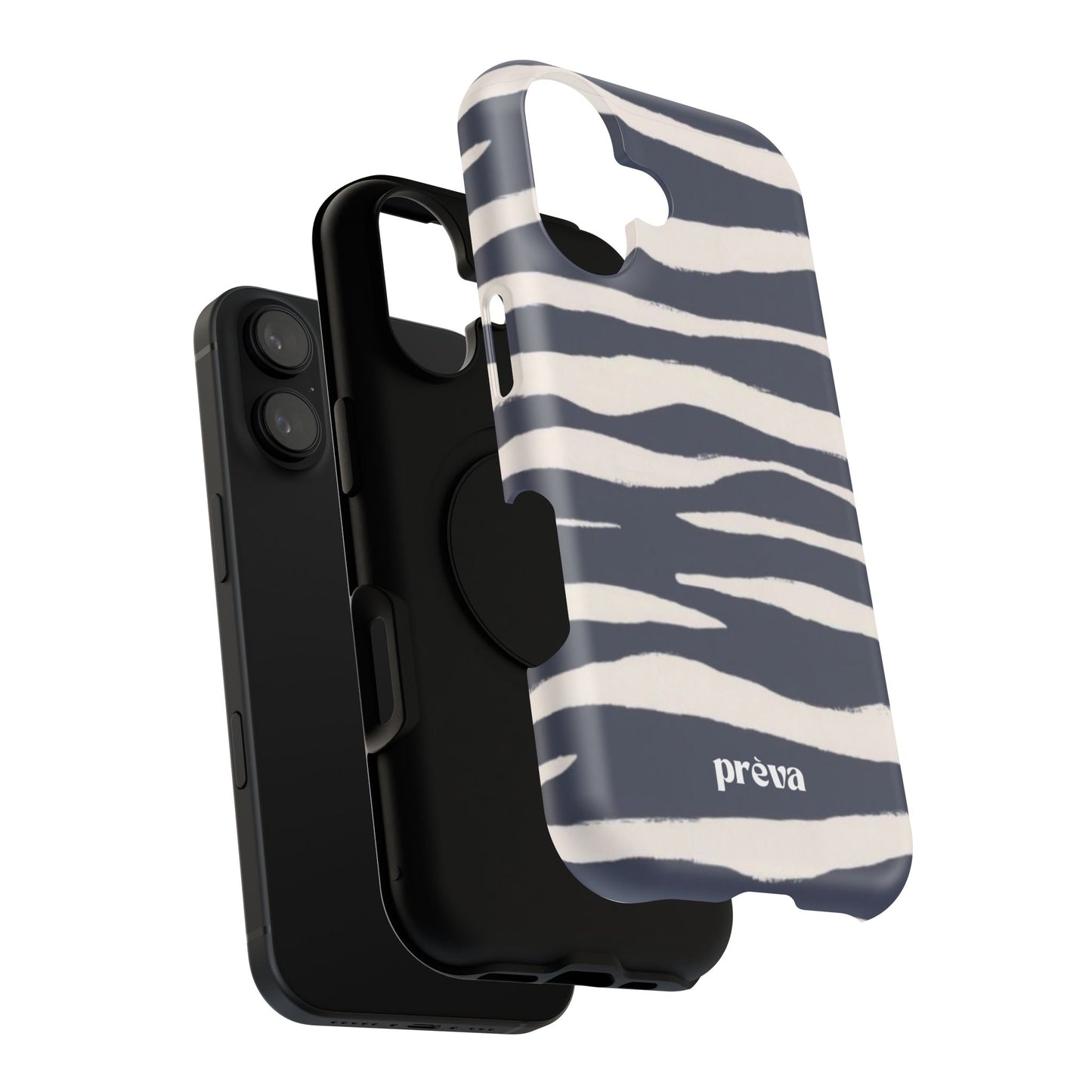 Navy & Cream Zebra Phone Case