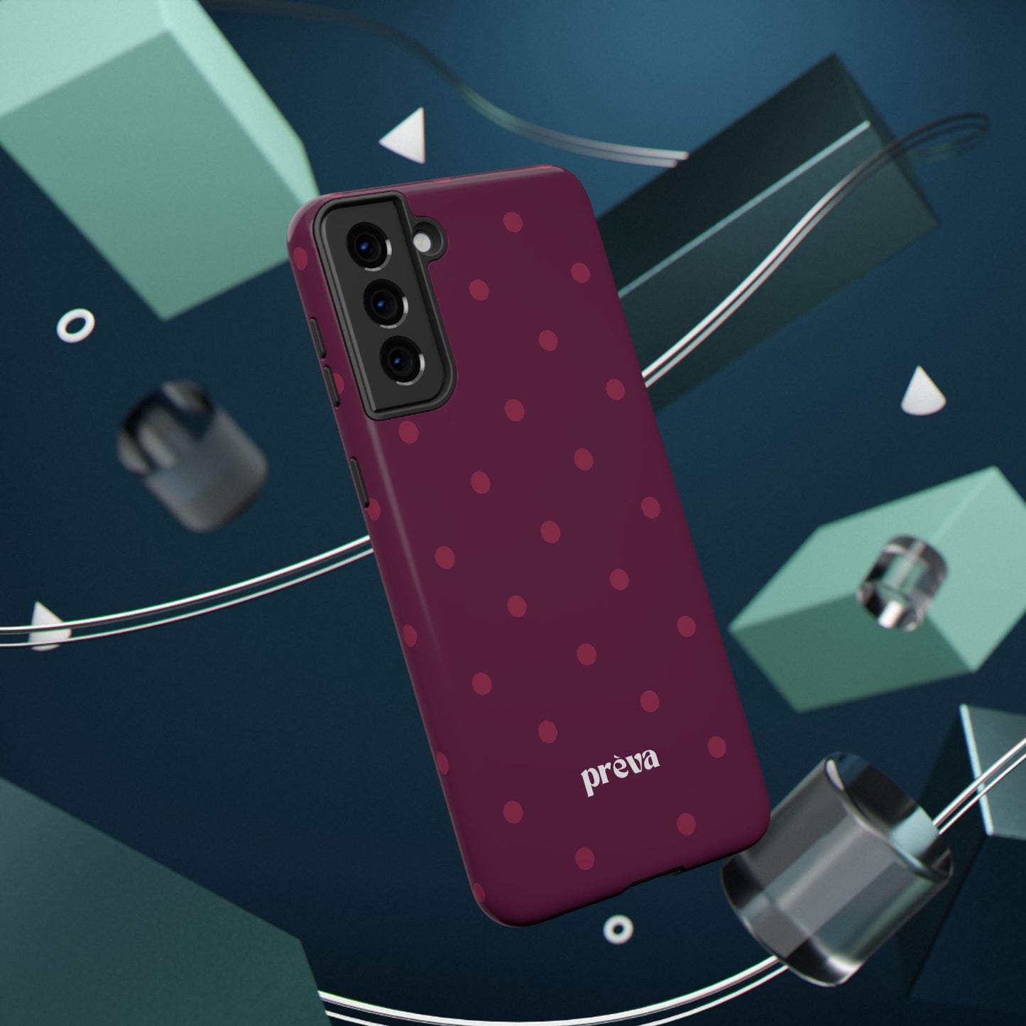 Maroon Polka Dots Phone Case