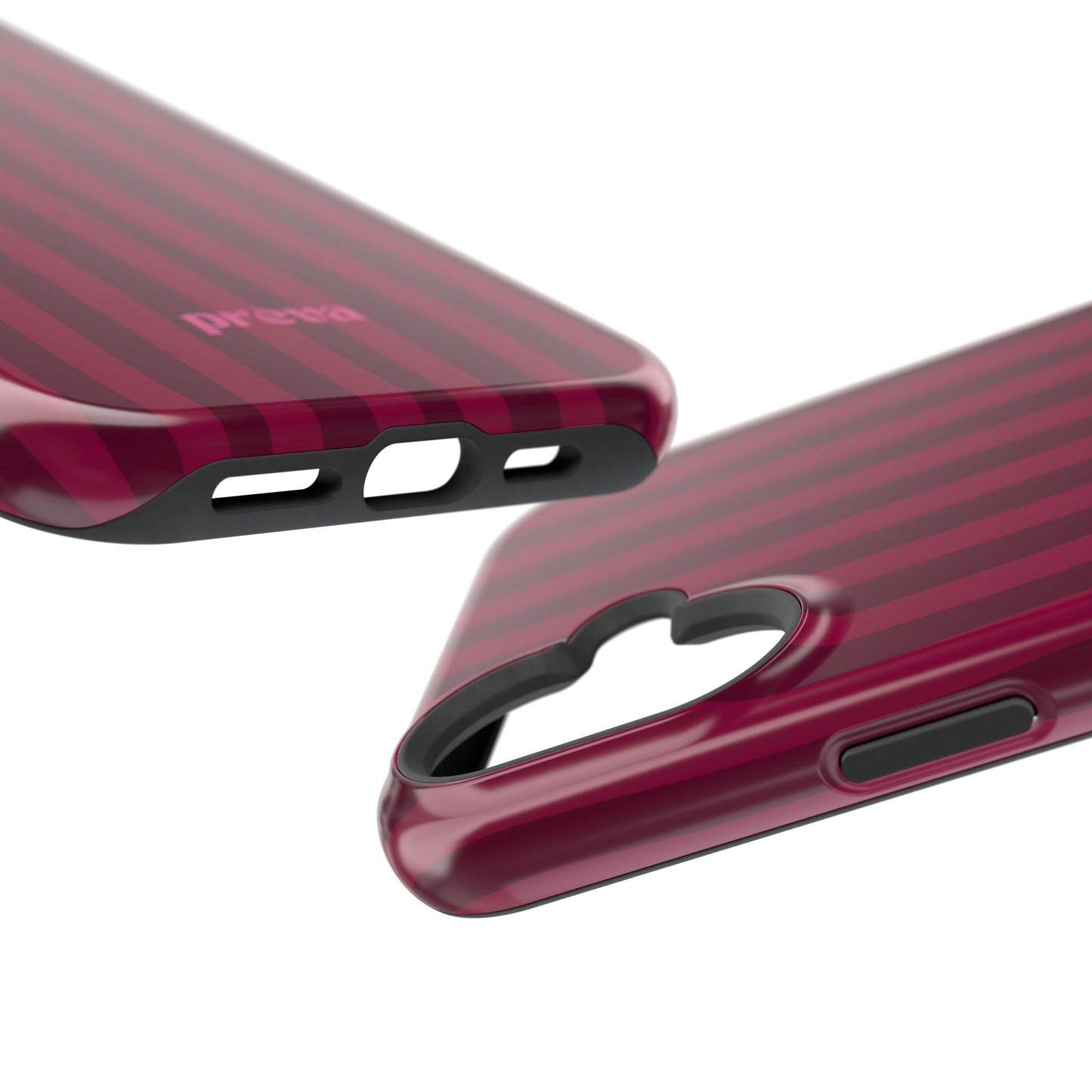 Burgandy Stripes x Ava Dudderar Phone Case