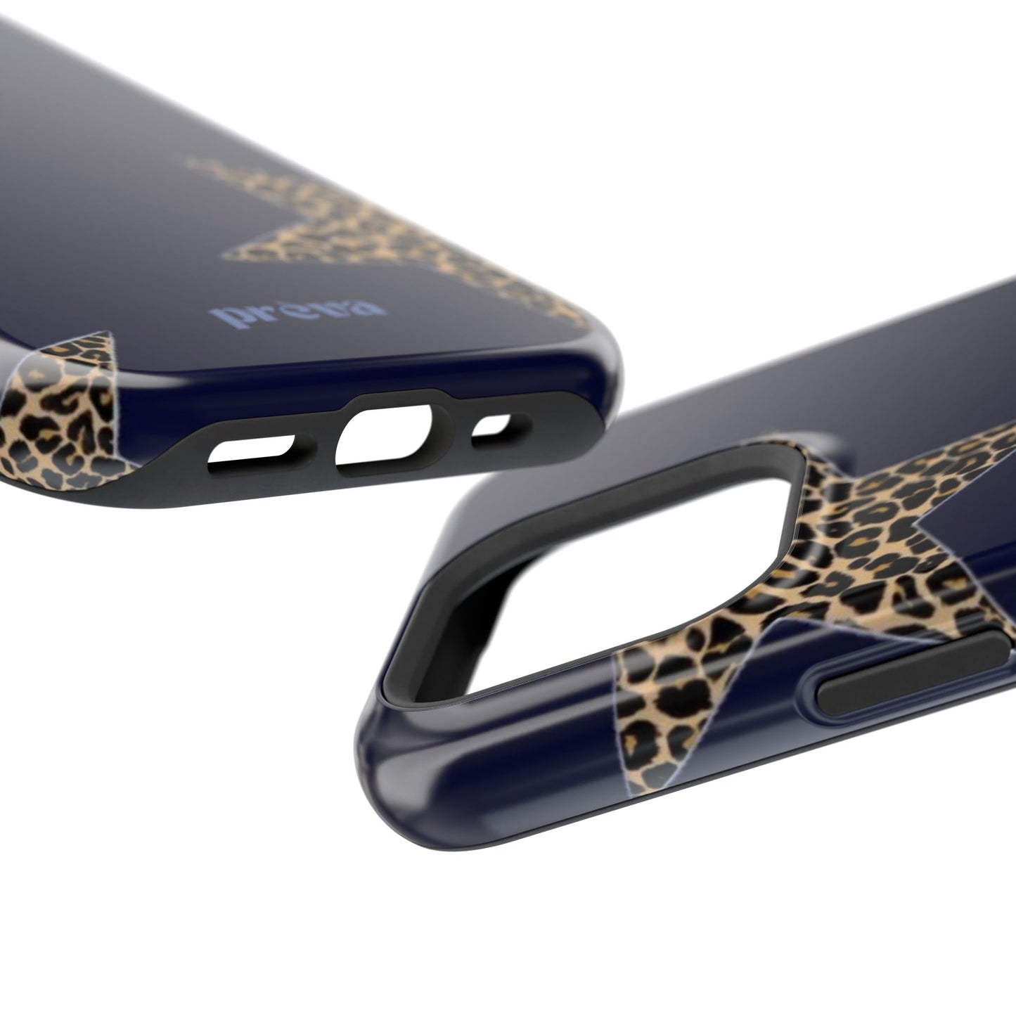 Navy Leopard Star Phone Case