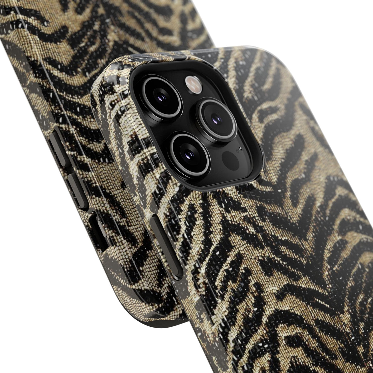 Phone Case — Impact‑Resistant Tiger Print Rug Texture