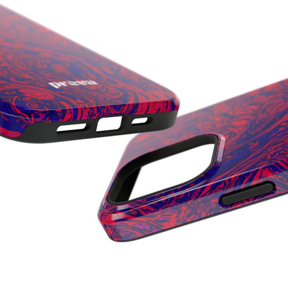 Marbled Red & Purple Impact Phone Case