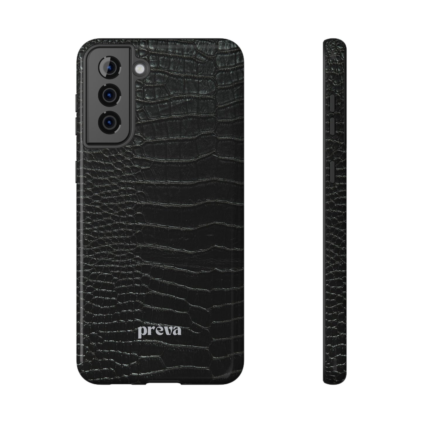 Black Croc Phone Case