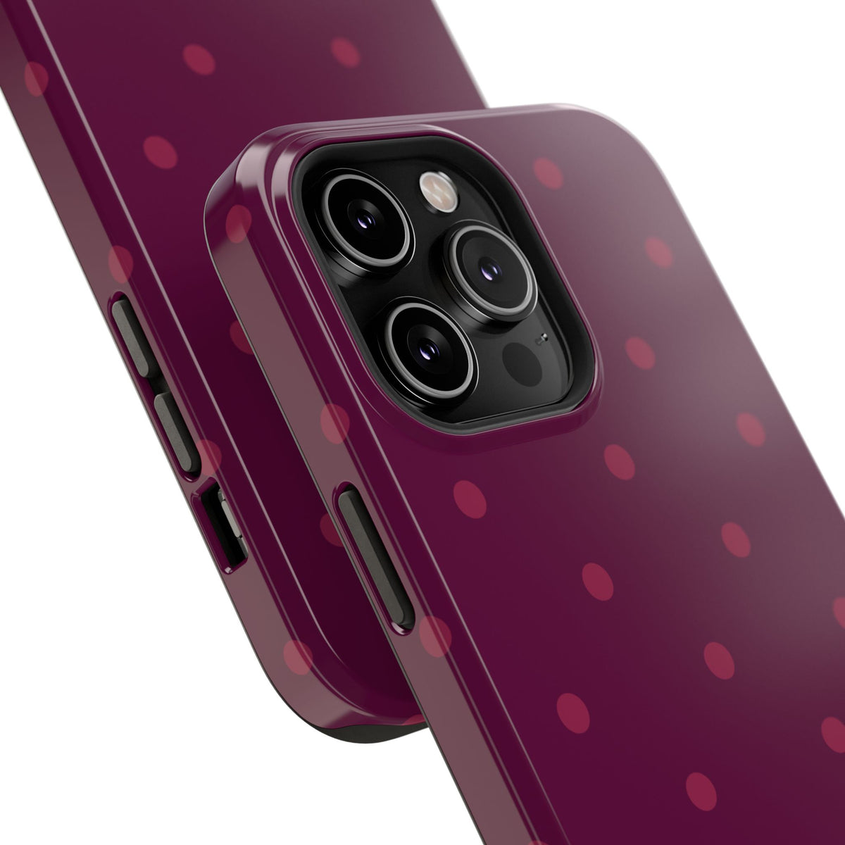 Maroon Polka Dots Phone Case
