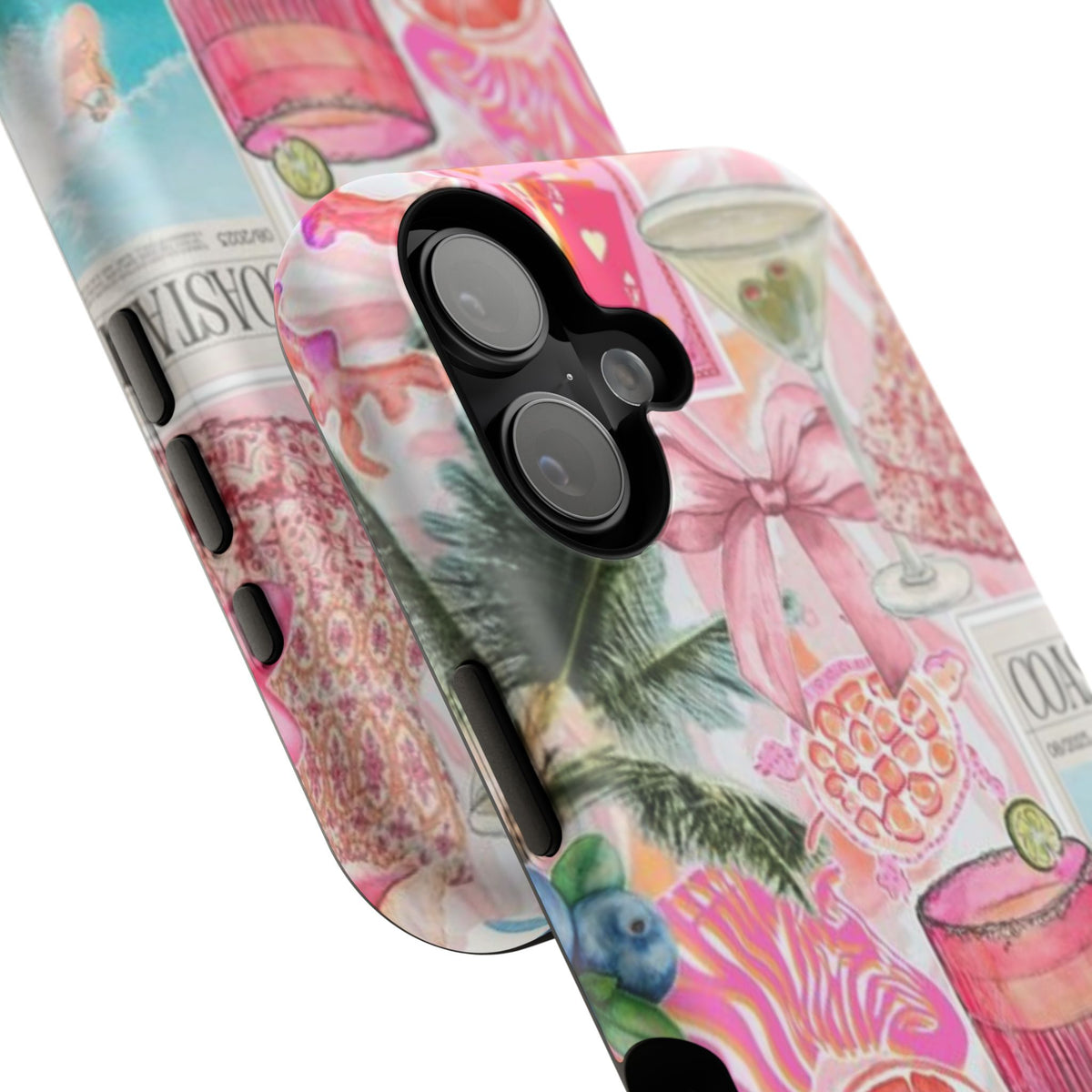 Pink Cocktail Collage Phone Case