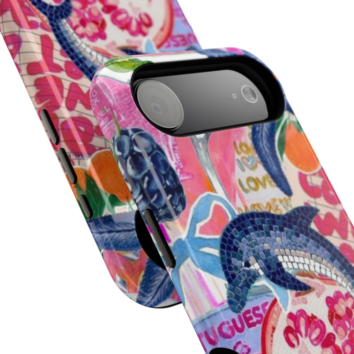 Dolphin Tropics Collage Phone Case