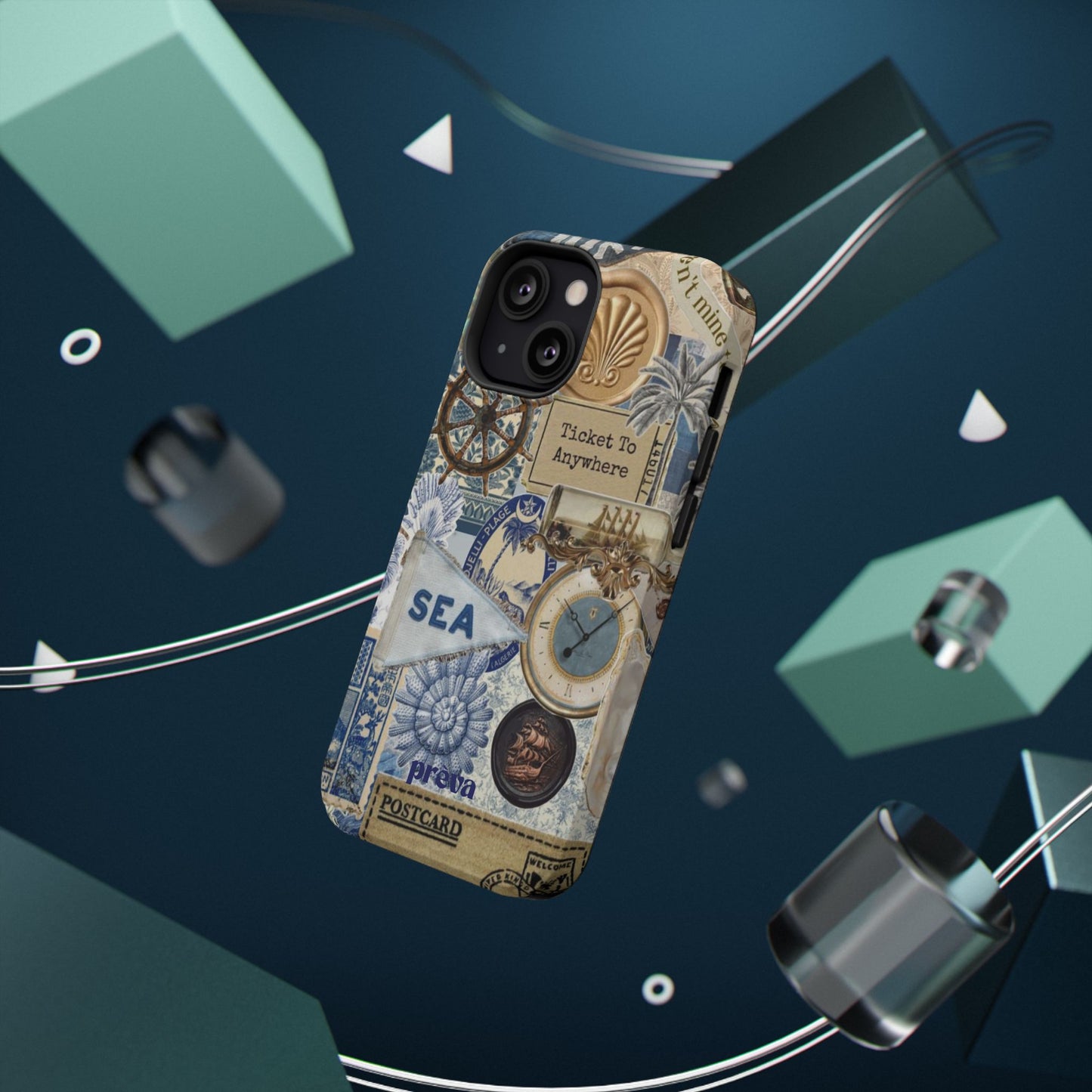 Neutral Travel Collage Phone Case