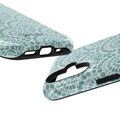 Aqua Lace Pattern Phone Case