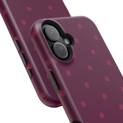 Maroon Polka Dots Phone Case