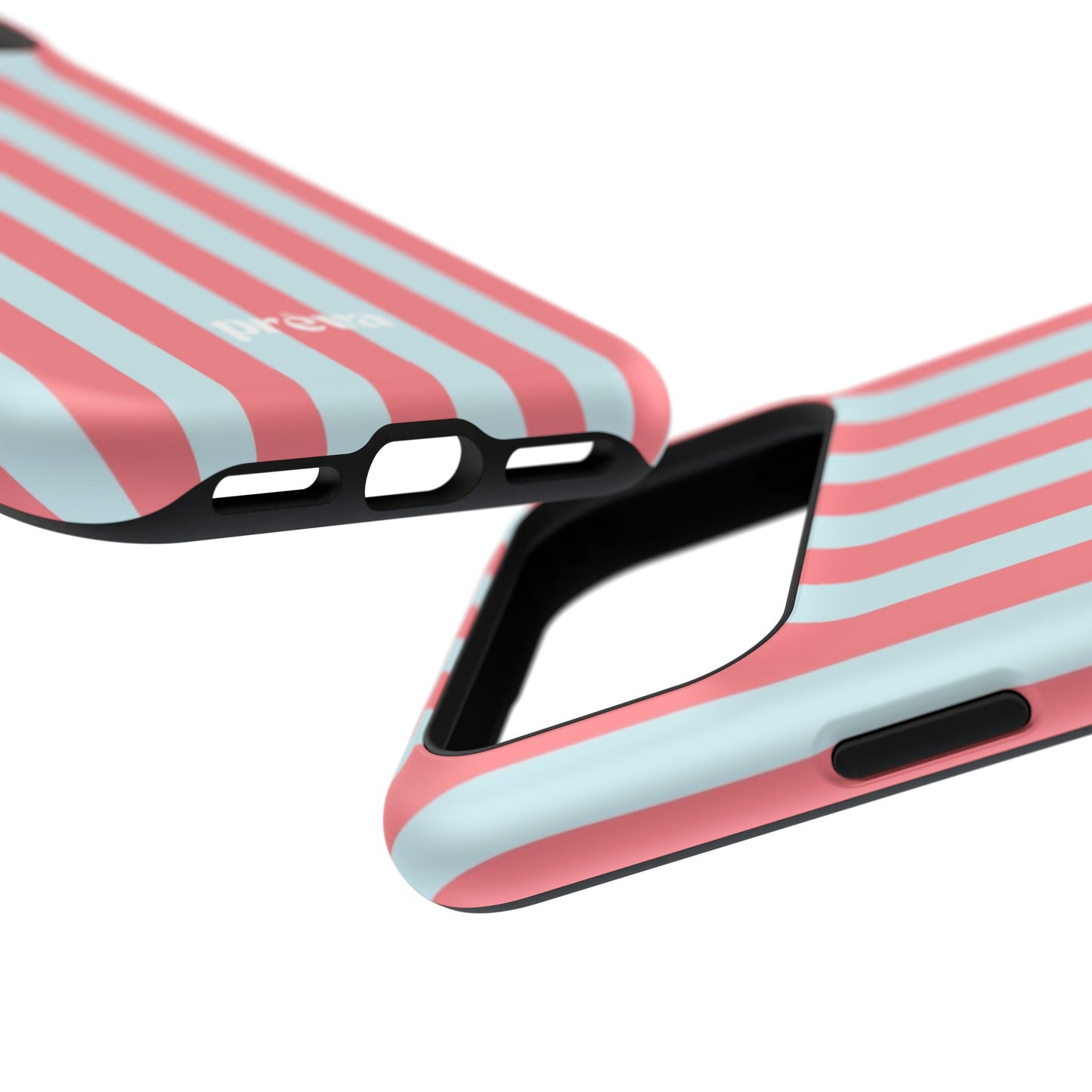 Coral & Teal Stripes Phone Case