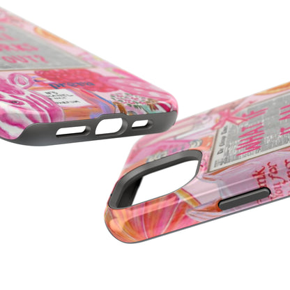 Pink "What If It All Works Out?" Collage Phone Case