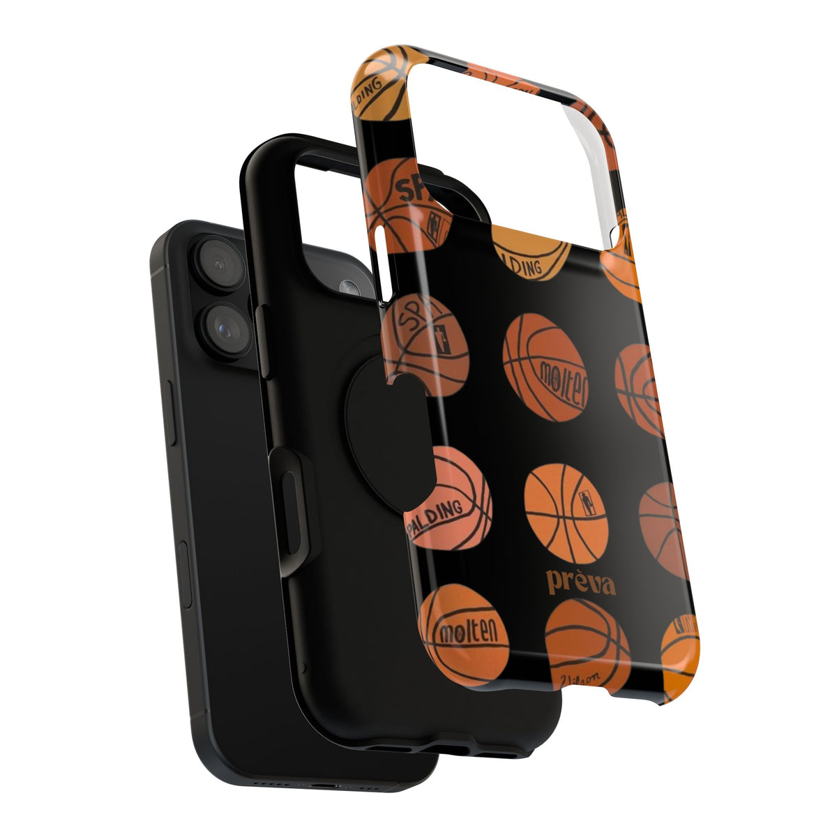 Black Basketball Phone Case